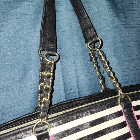 Betsy Johnson Striped Shoulder Bag - Picture 7 of 7